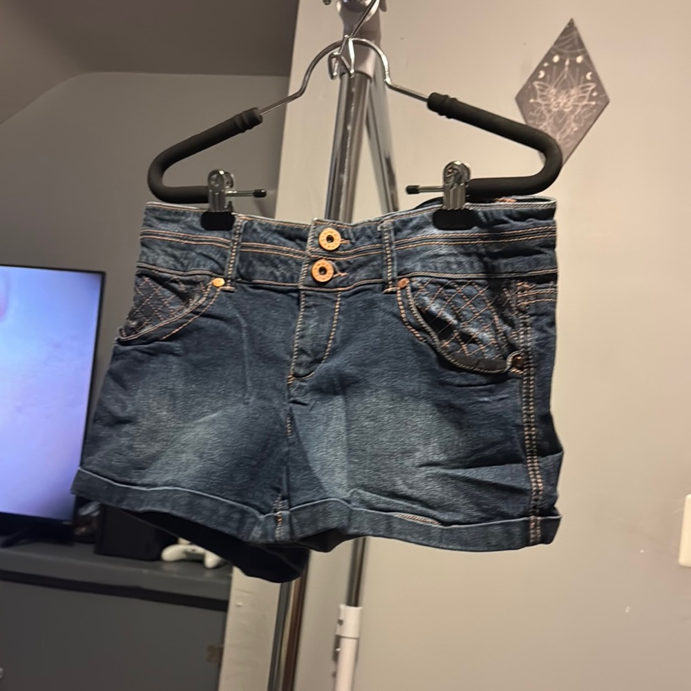 Tinseltown Dark Blue Denim Shorts